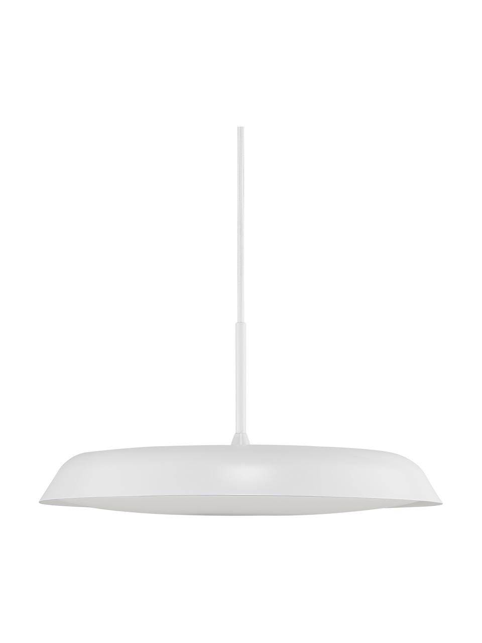 Stmívatelné závěsné LED svítidlo Piso, Bílá, Ø 36 cm, V 17 cm