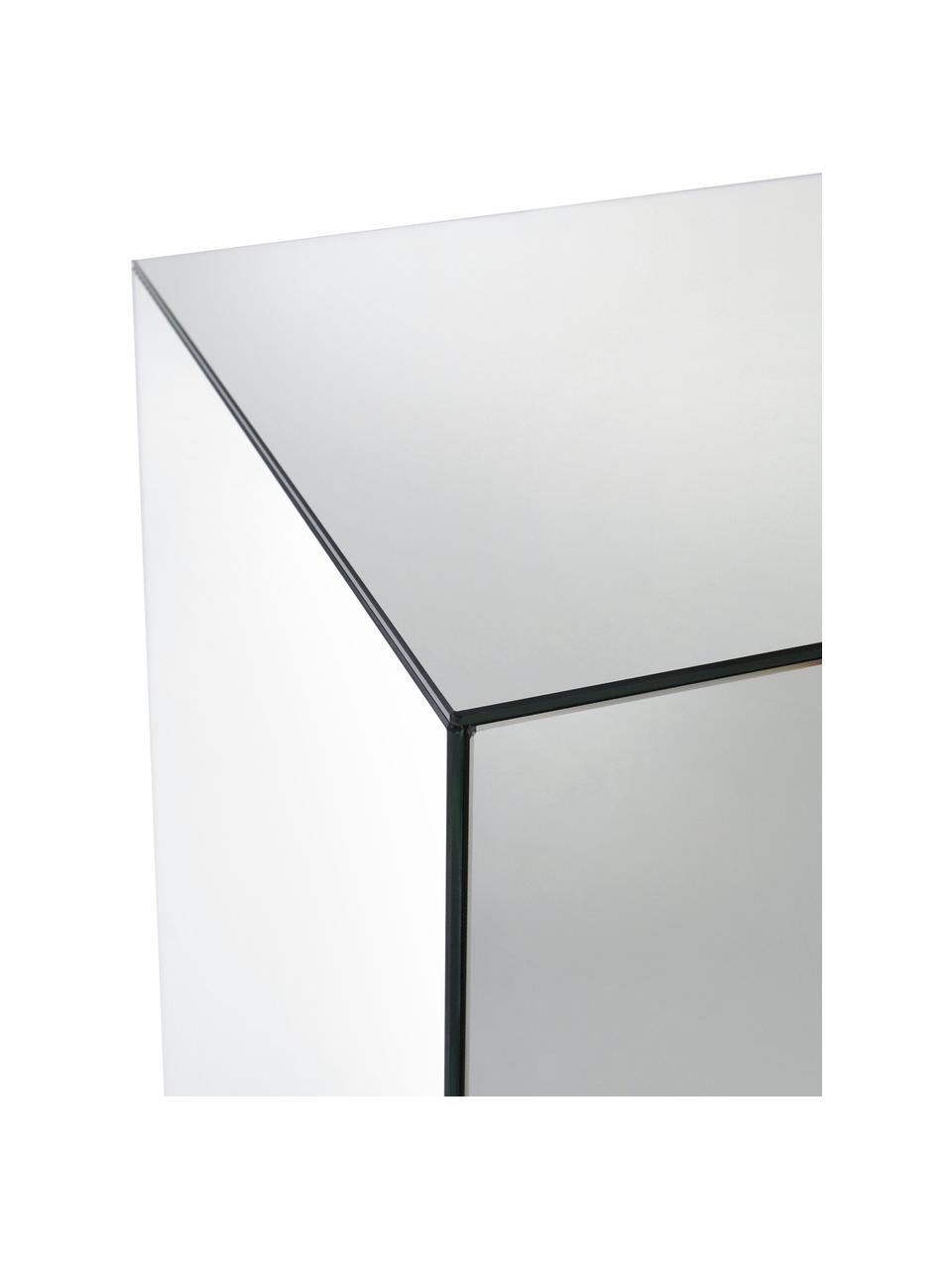 Sklenený dekoratívny podstavec so zrkadlovým efektom Scrape, MDF-doska strednej hustoty, zrkadlové sklo, Zrkadlové sklo, Š 35 x V 90 cm