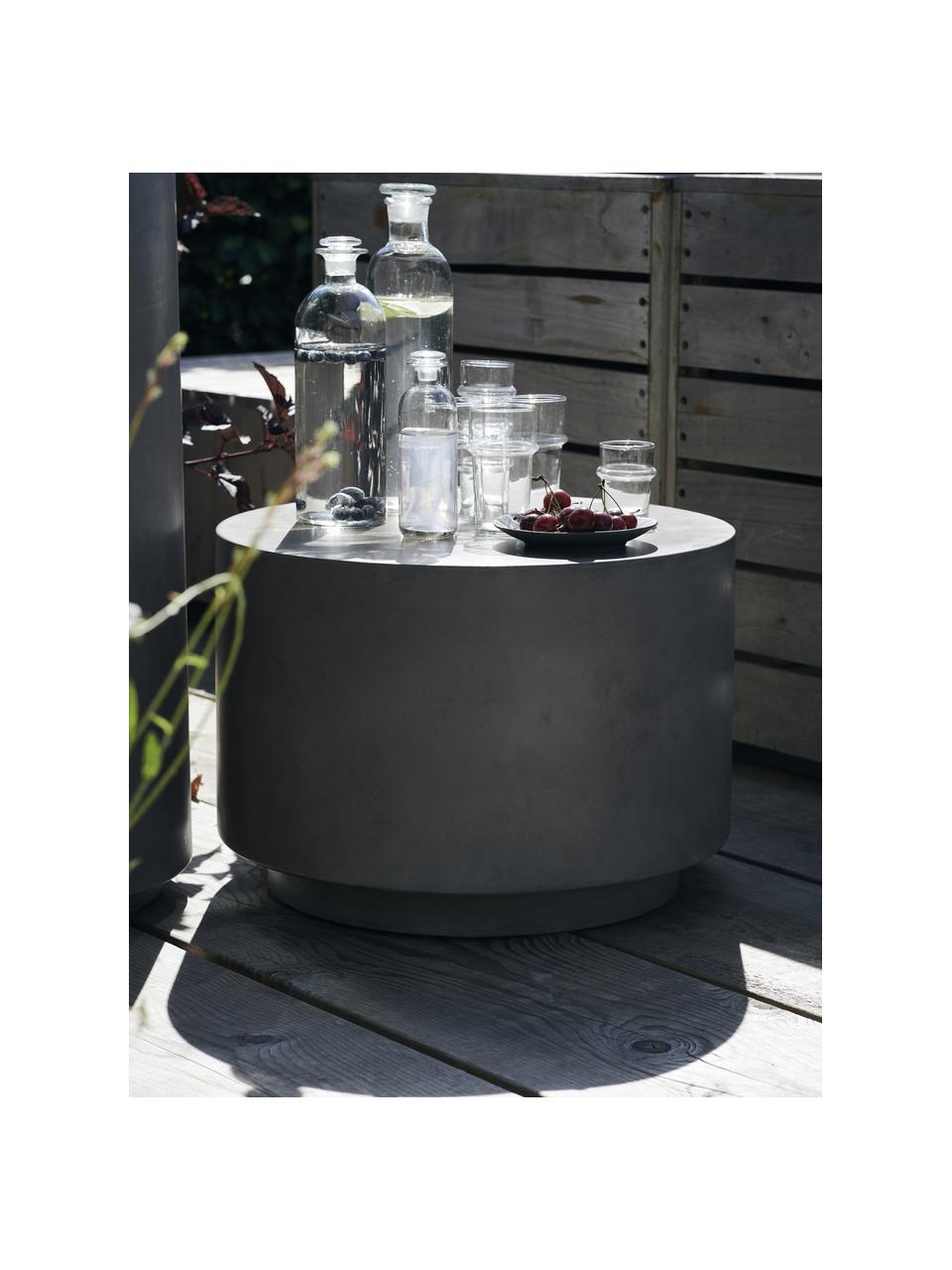Tavolino rotondo da giardino fatto a mano Out, Cemento, Grigio, Ø 50 x Alt. 35 cm
