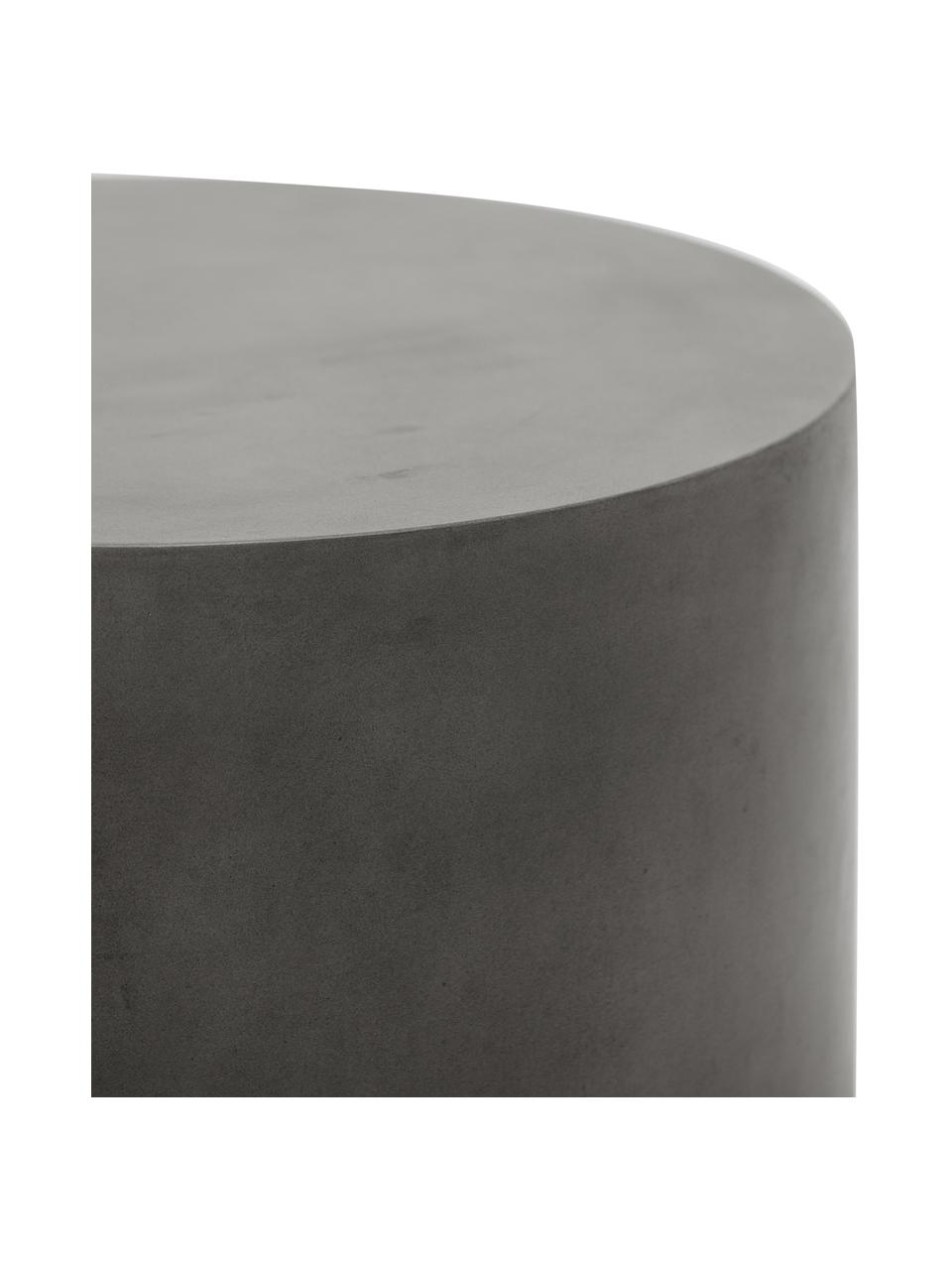 Mesa auxiliar artesanal para exterior Out, Gris cemento, Gris, Ø 50 x Al 35 cm