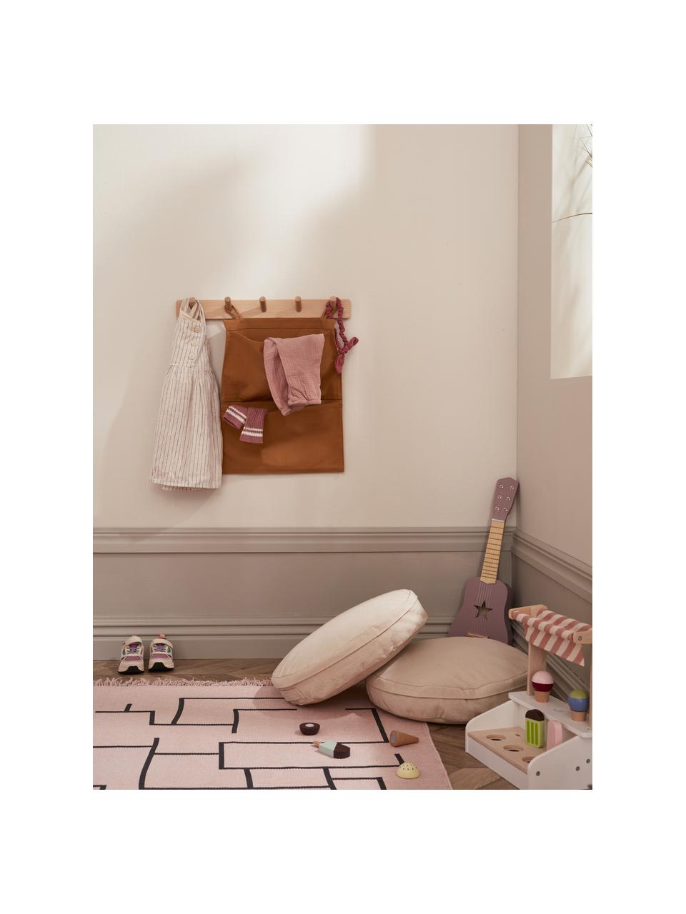 Organiseur mural en coton Storage, 100% coton, Brun clair, larg. 36 x haut. 50 cm