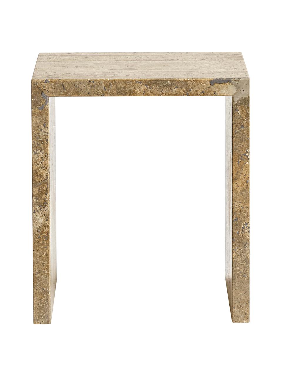 Table d'appoint design minimaliste Travertin, Beige