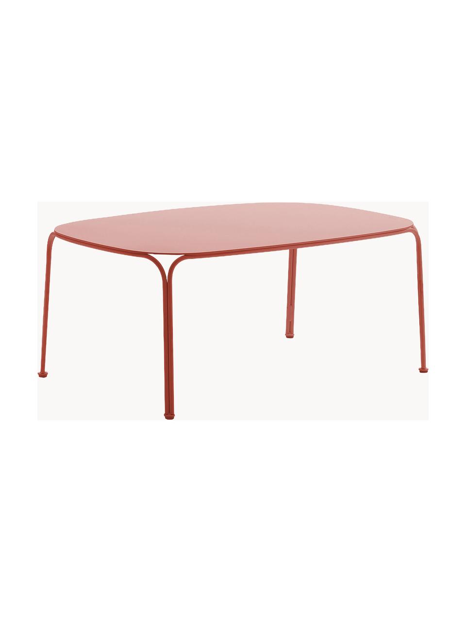 Zahradní konferenční stolek Hiray, Pozinkovaná lakovaná ocel, Rezavě červená, Š 90 cm, H 59 cm