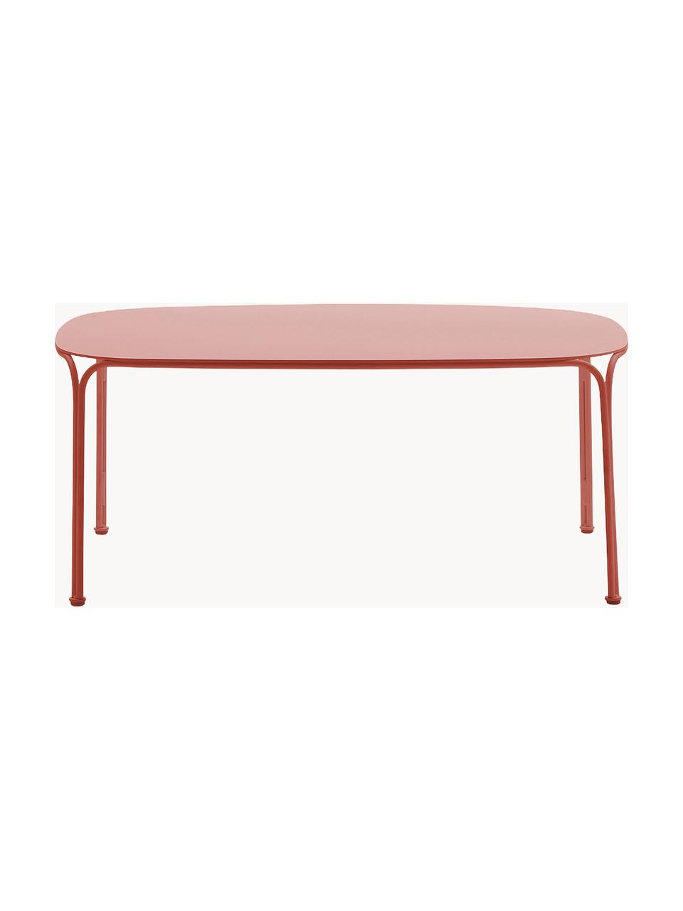 Tavolino da giardino Hiray, Acciaio zincato, laccato, Rosso ruggine, Larg. 90 x Prof. 59 cm