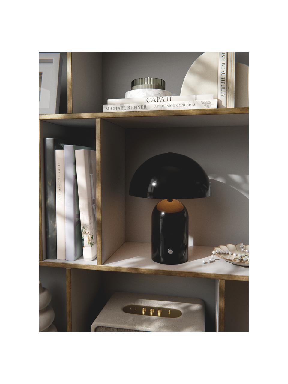 Petite lampe à poser LED mobile Walter, Noir, Ø 19 x haut. 25 cm