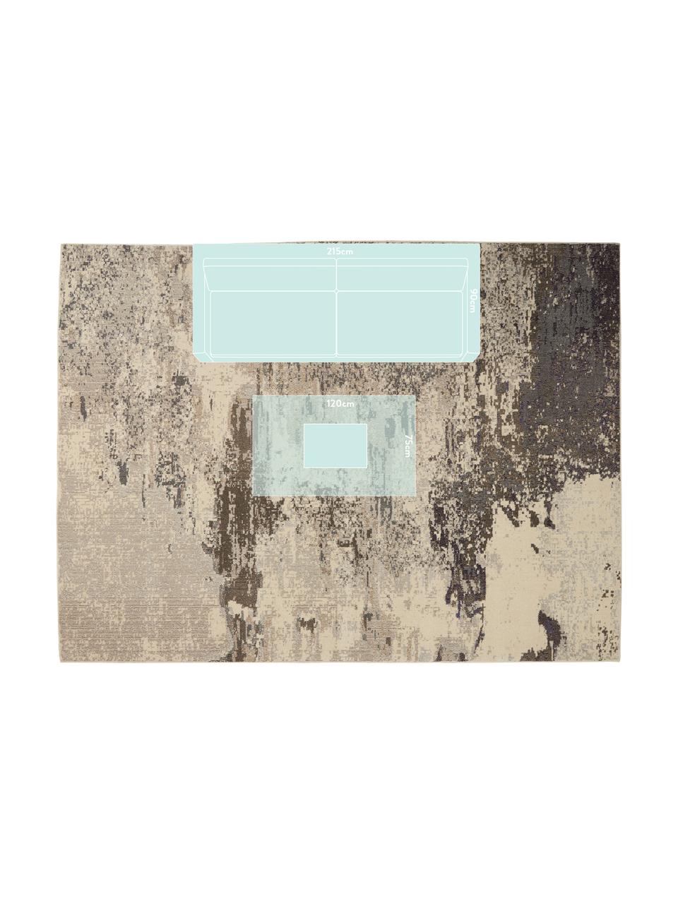 Designteppich Celestial in Beige, Flor: 100% Polypropylen, Beigetöne, B 275 x L 370 cm (Grösse XL)