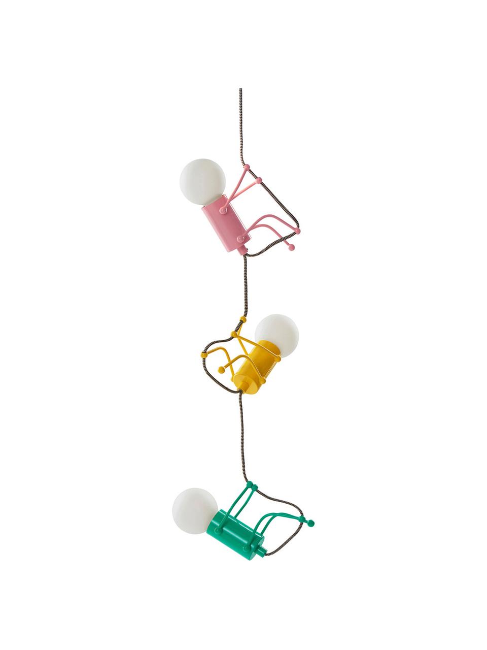 Hanglamp Chicos, Geel, groen, roze, Ø 18 x H 17 cm