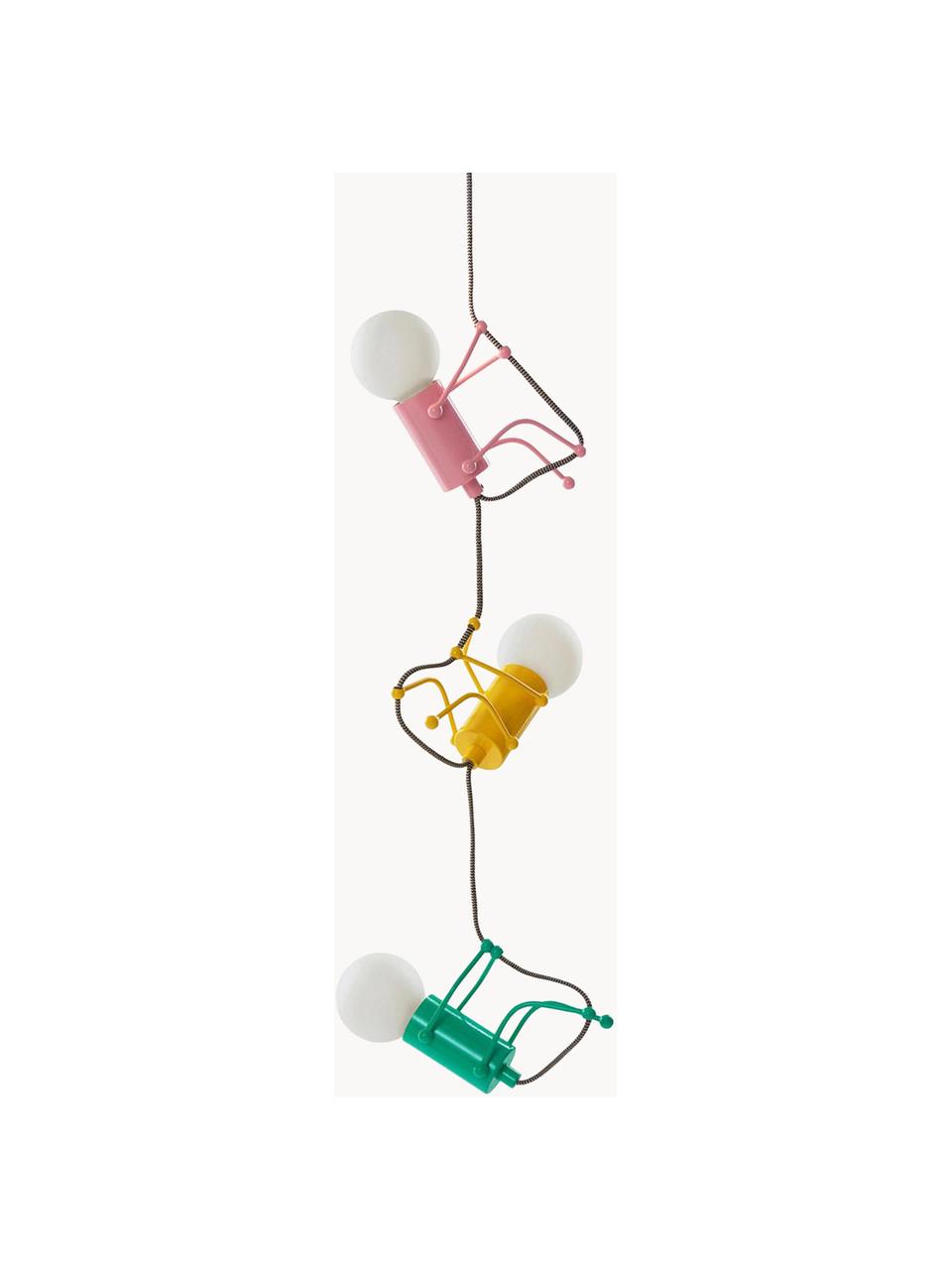 Suspension enfant Chicos, Jaune, vert, rose, Ø 18 x haut. 17 cm