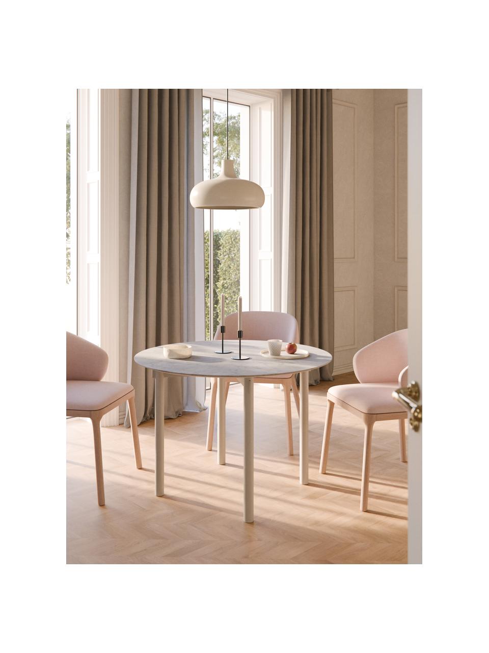 Table ronde Mavi, Ø 110 cm, Blanc, Ø 110 cm