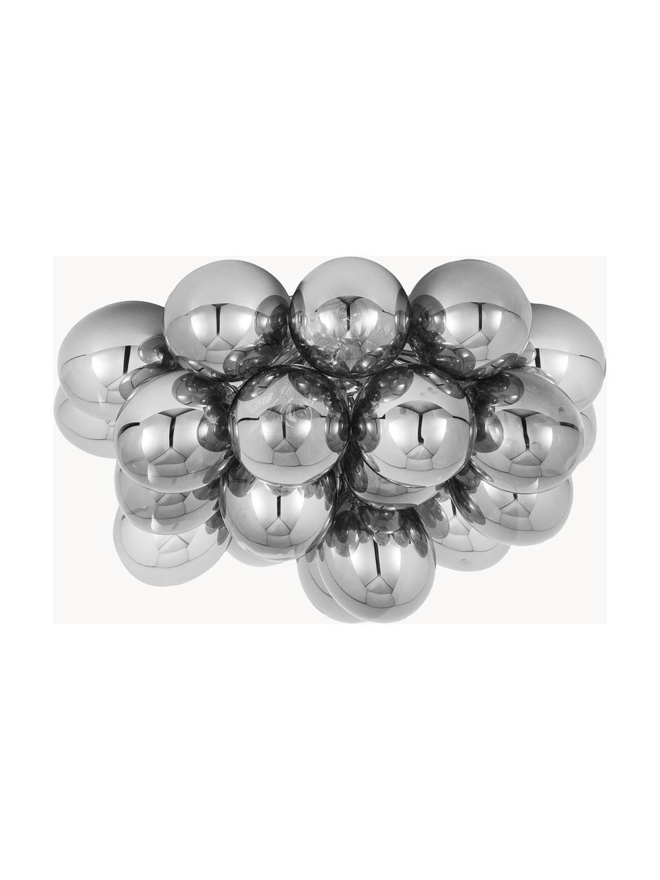 Glaskugel-Deckenleuchte Gross, Baldachin: Nickel, verchromt, Silberfarben, Ø 50 x H 27 cm