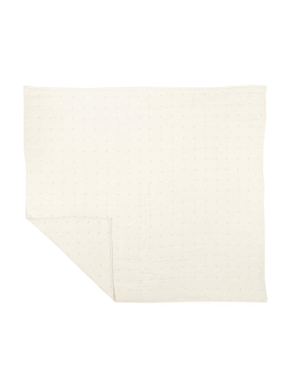 Wattierte Tagesdecke Lune aus Baumwollmusselin in Beige, Bezug: 100% Baumwolle, Beige, B 260 x L 260 cm (für Betten bis 200 x 200 cm)