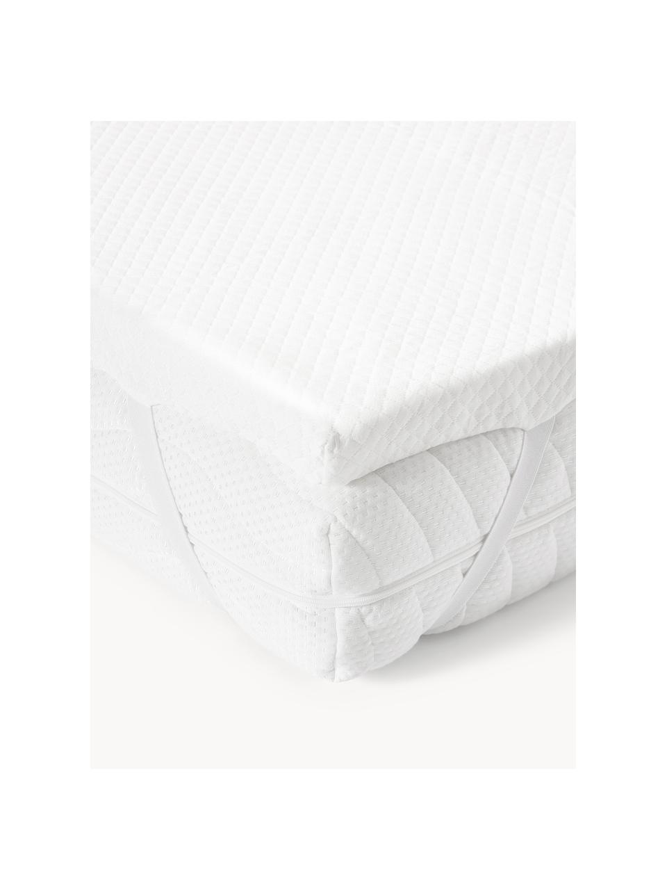 Viscoelastischer Memory-Foam-Topper Premium, Bezug: 60 % Polyester, 40 % Visk, Weiß, 180 x 200 cm