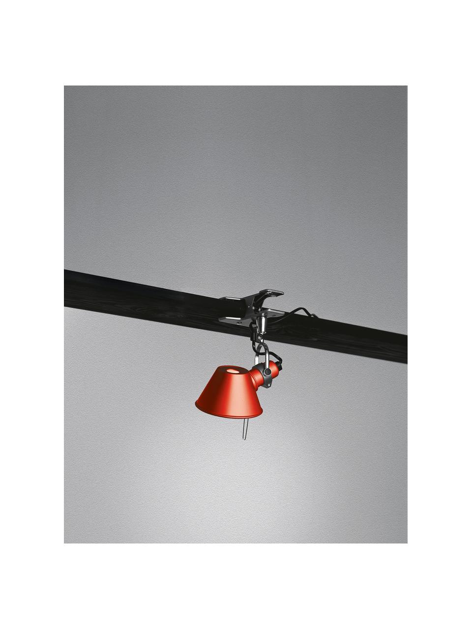 Kleine Klemm-Schreibtischlampe Tolomeo Micro Pinza, Lampenschirm: Aluminium, beschichtet, Rot, Ø 16 x H 20 cm