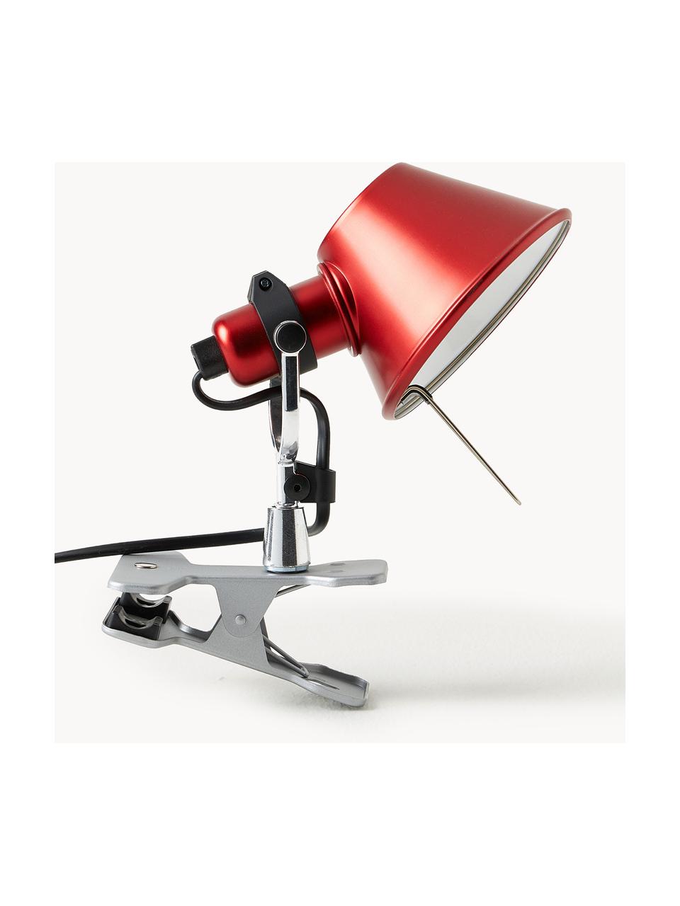 Malá stolová lampa so štipcom Tolomeo Micro Pinza, Červená, Ø 16 x V 20 cm