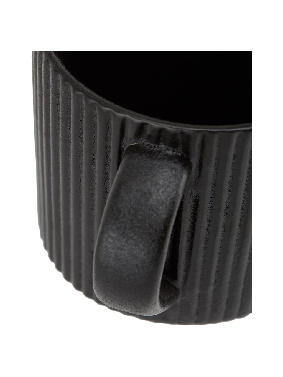Tasses à surface striée mate Neri, 2 pièces, Faïence
Avec surface striée légèrement rugueuse, Noir, Ø 9 x haut 9 cm, 350 ml