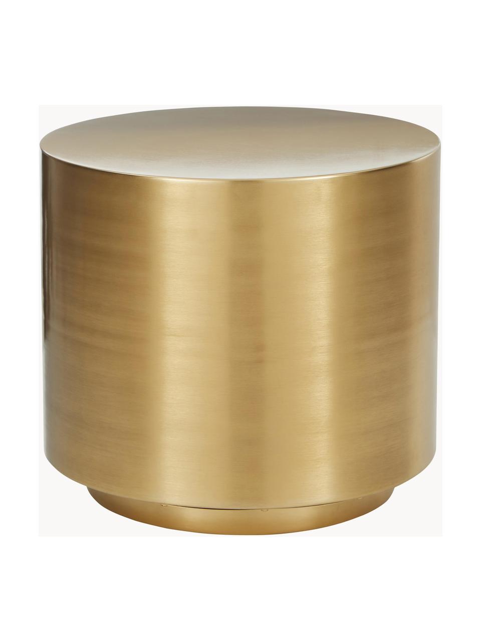 Stolik pomocniczy z metalu Step, Metal szczotkowany, Odcienie złotego, Ø 50 x W 46 cm