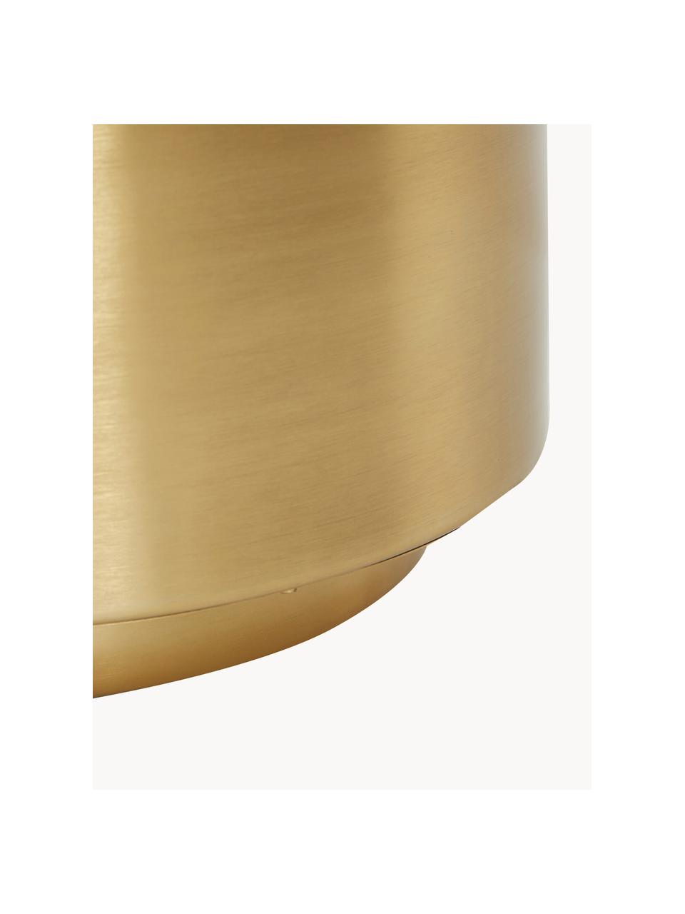 Stolik pomocniczy z metalu Step, Metal szczotkowany, Odcienie złotego, Ø 50 x W 46 cm