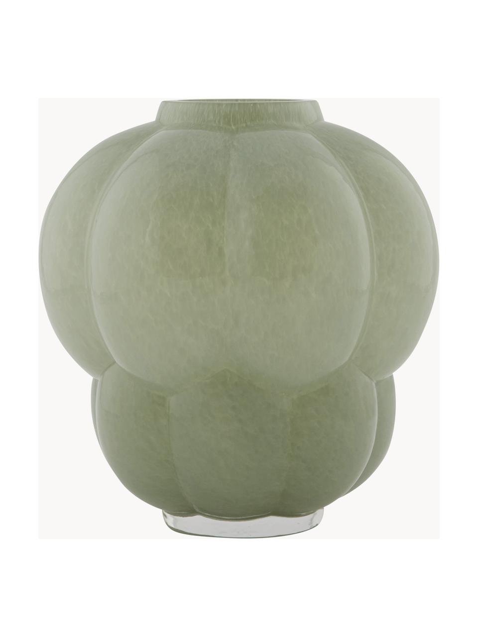 Vase en verre Uva, haut. 35 cm, Verre, Vert sauge, Ø 24 cm