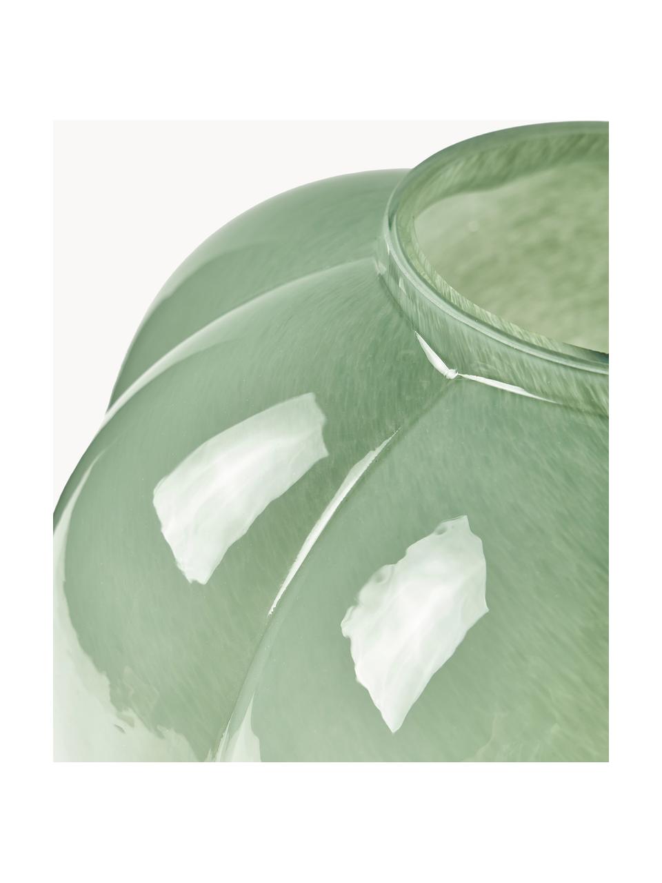 Jarrón de vidrio Uva, 35 cm, Vidrio, Verde salvia, Ø 32 x Al 35 cm