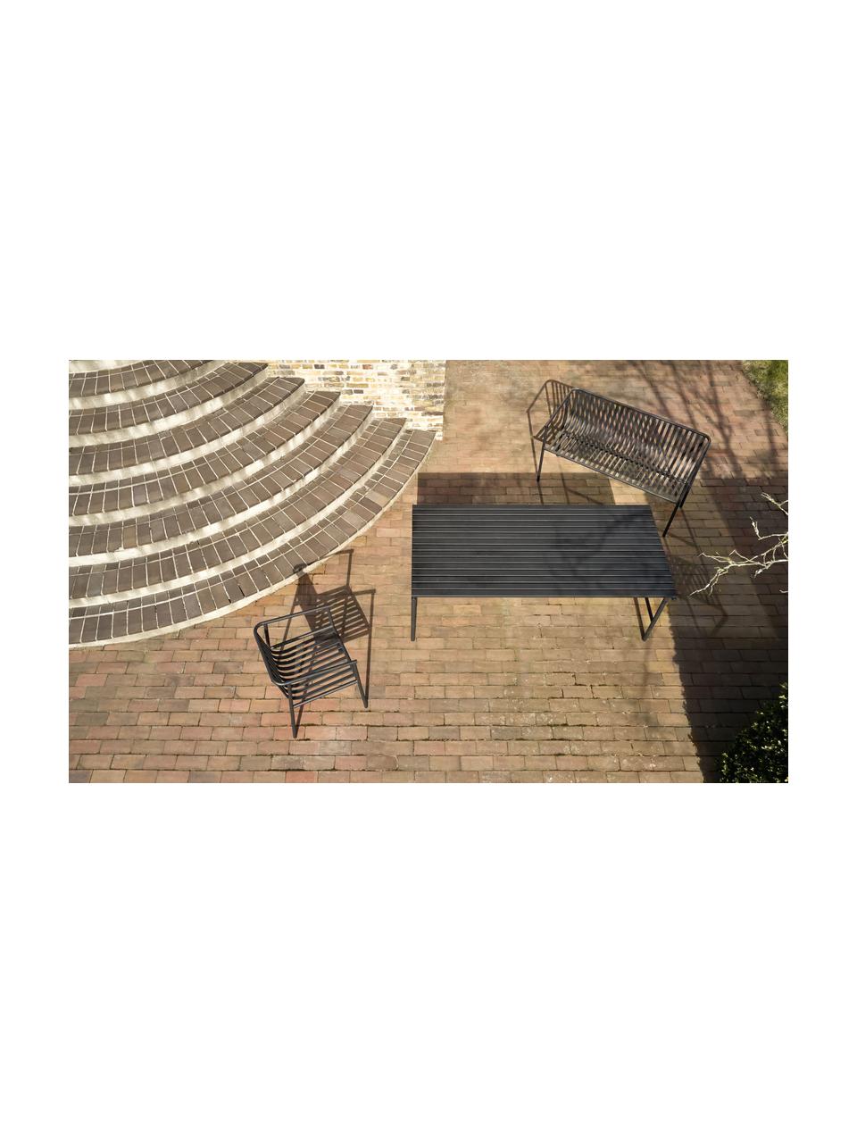 Sedia da giardino Villa, Acciaio inossidabile rivestito, Nero, Larg. 53 x Prof. 59 cm