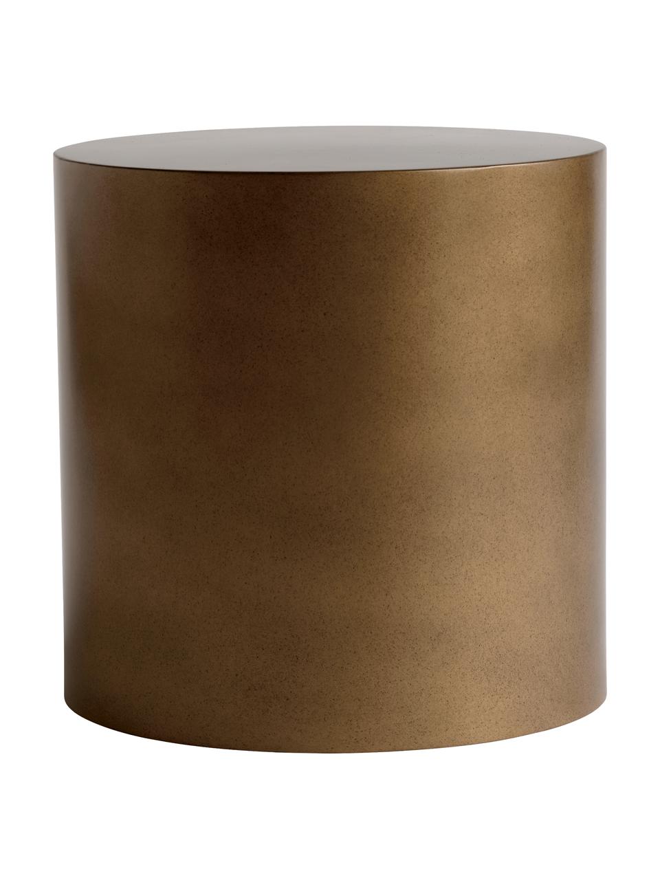 Okrągły stolik pomocniczy z metalu Metdrum, Metal, Odcienie miodowego, Ø 40 x W 40 cm