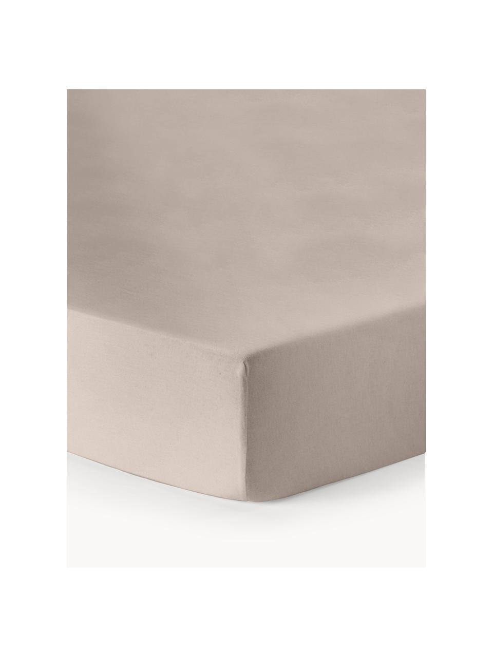 Topper-Spannbettlaken Biba, Flanell, Webart: Flanell, Beige, B 200 x L 200 cm, H 15 cm