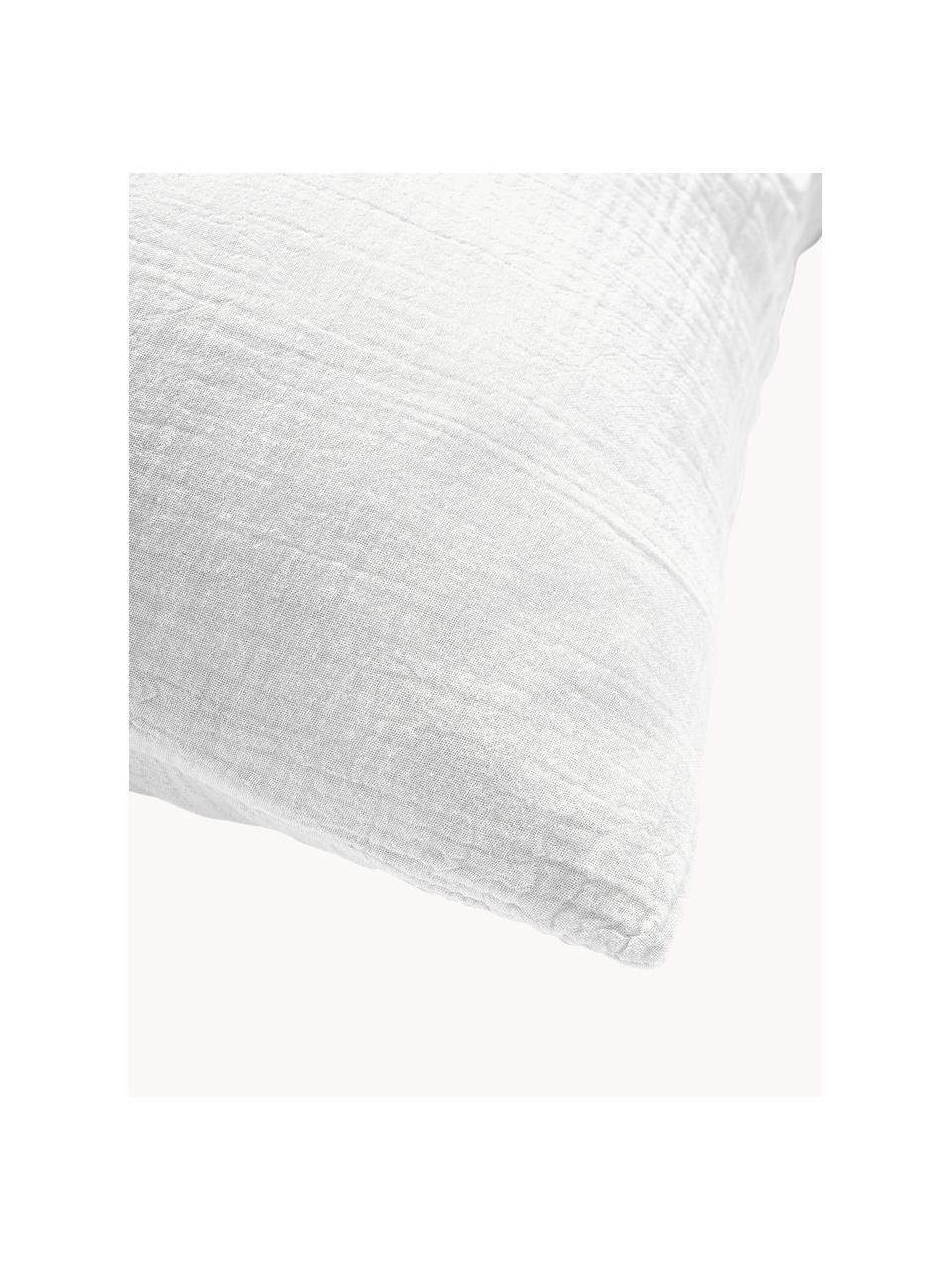 Funda de almohada de muselina Odile, Blanco, An 45 x L 110 cm