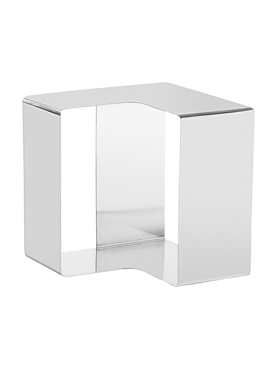 Metalen bijzettafel Eda, Metaal, Zilverkleurig, B 45 x H 45 cm