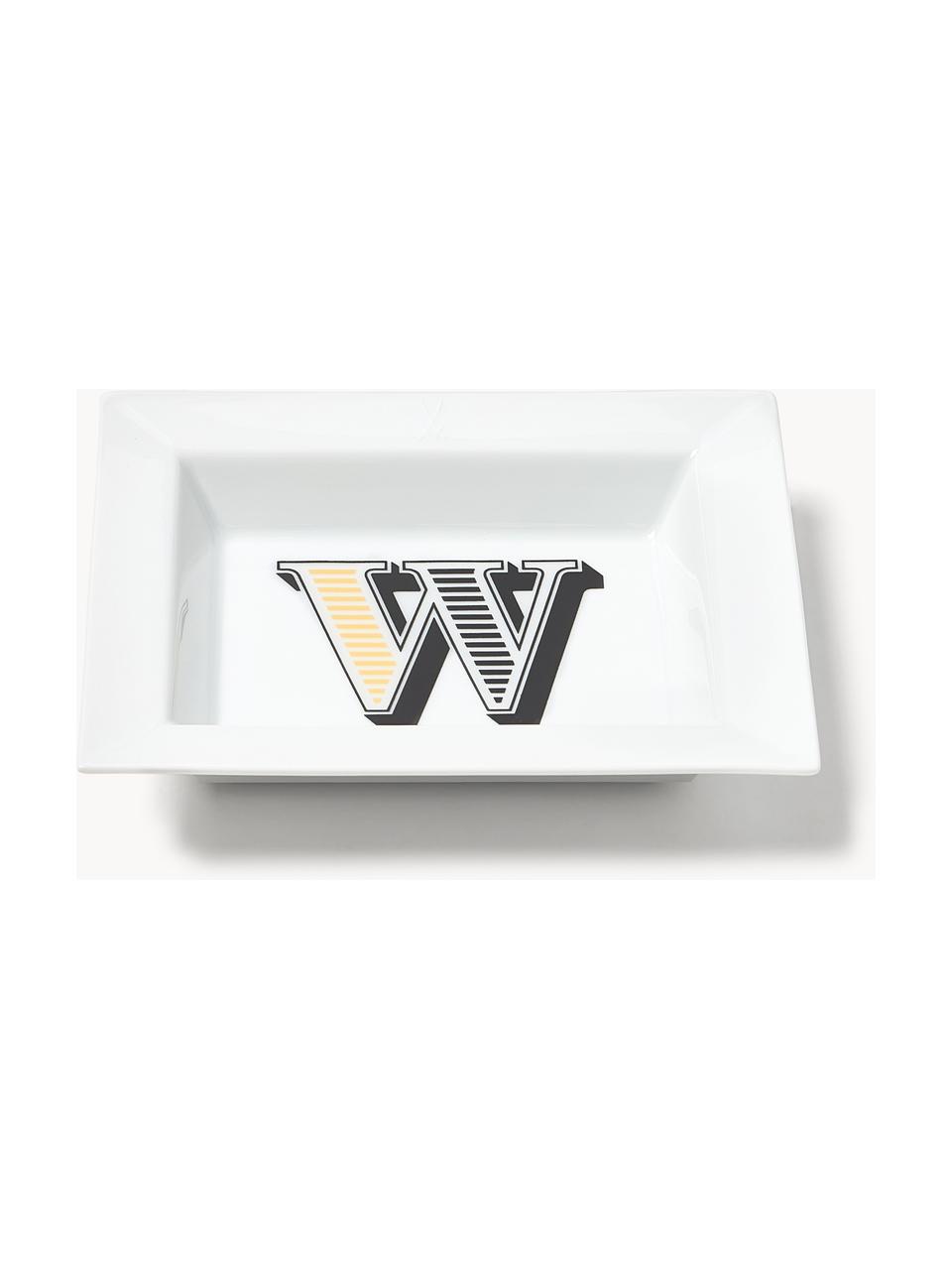 Westwing Collection x MEISSEN, handgefertigte Vide-Poche Initials mit Dekor, Porzellan, glasiert, W, B 16 x T 13 cm