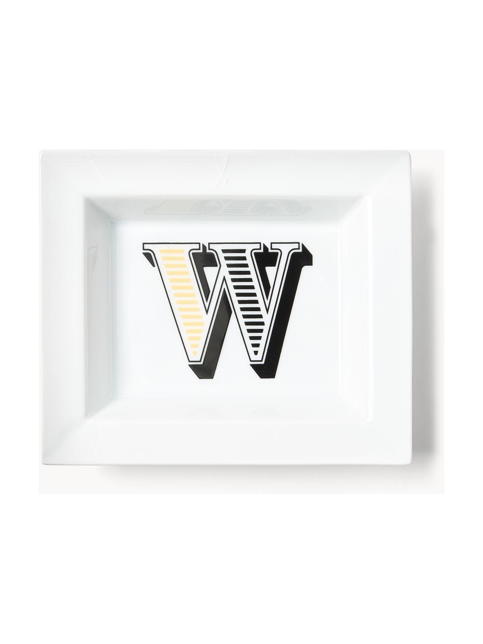 Westwing Collection x MEISSEN, handgefertigte Vide-Poche Initials mit Dekor, Porzellan, glasiert, W, B 16 x T 13 cm