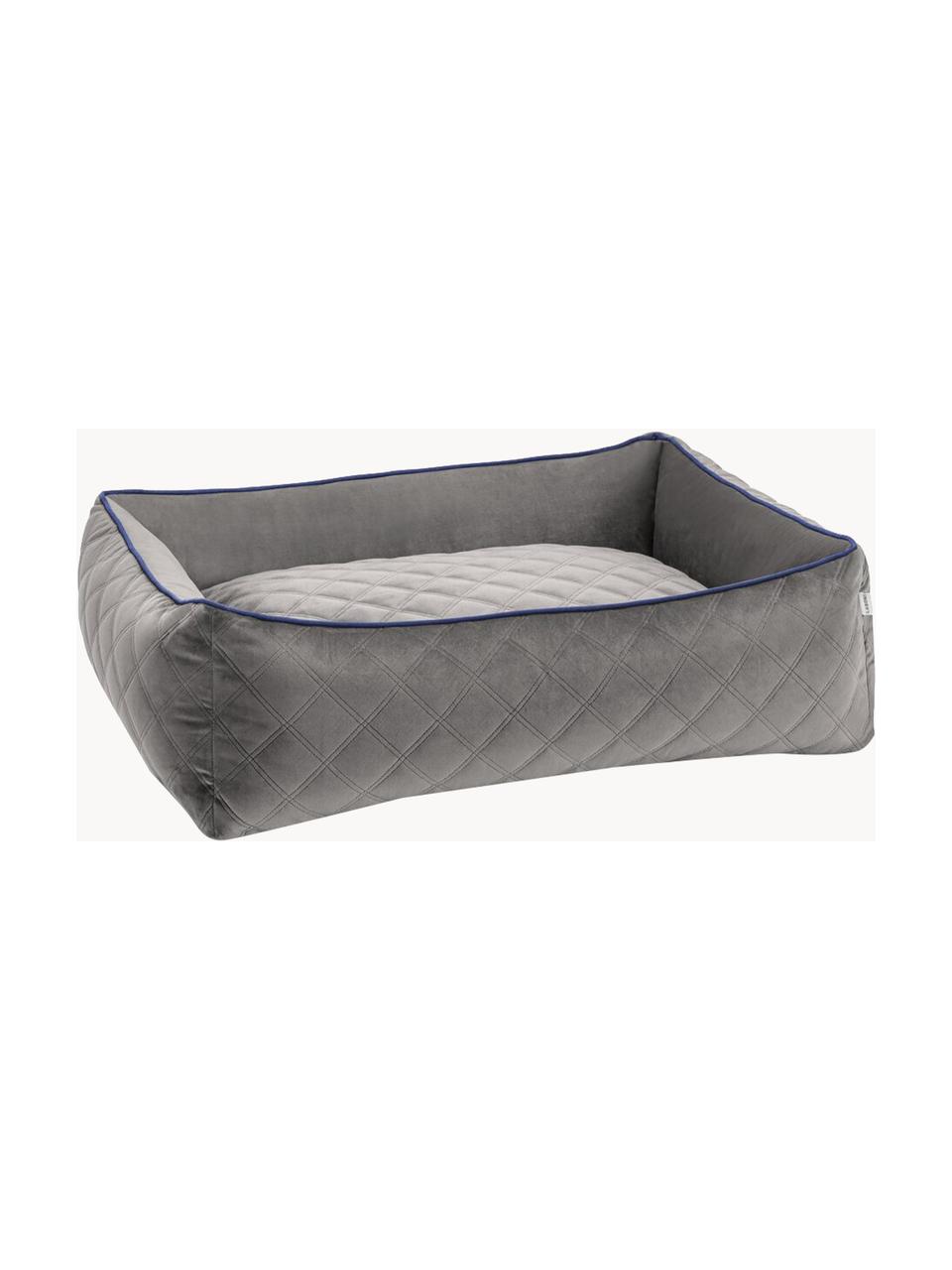 Samt-Hundebett Oxford, verschiedene Größen, Bezug: Samt (100 % Polyester), Dunkelgrau, Royalblau, B 68 x T 55 cm