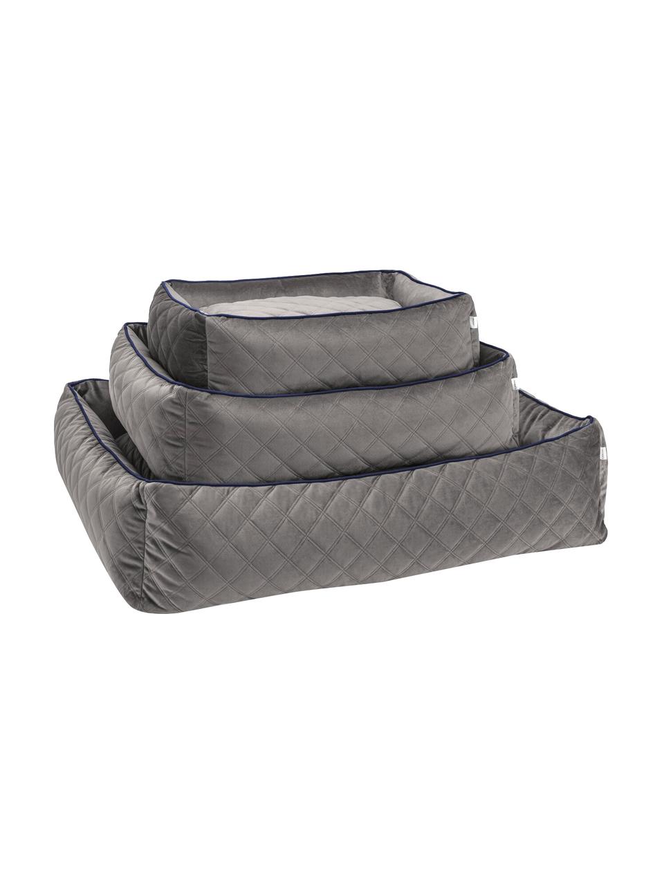 Sametový pelíšek pro psa Oxford, různé velikosti, Tmavě šedá, královská modrá, Š 68 cm, H 55 cm