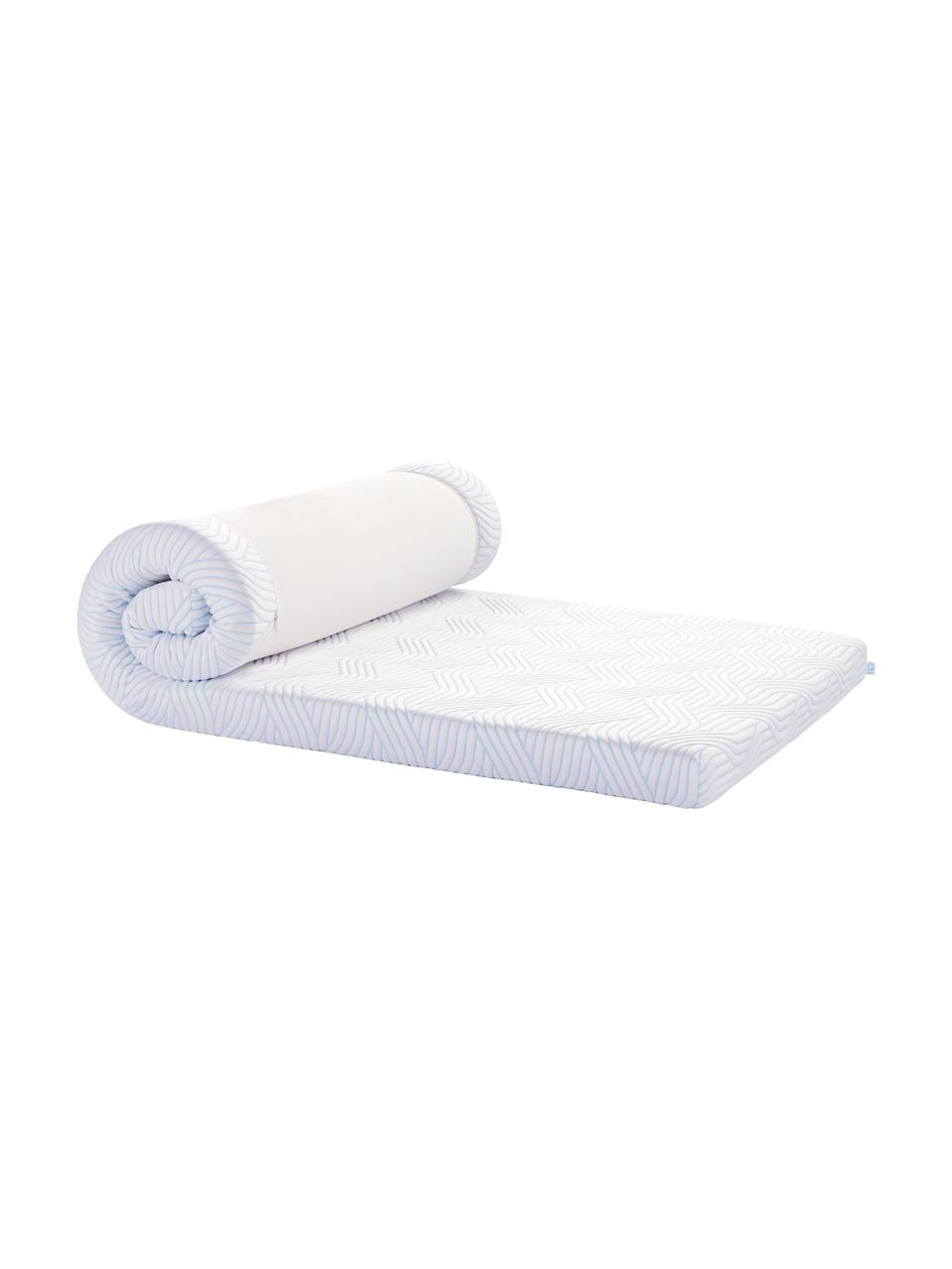Vrchní matrace z viskoelastické paměťové pěny Pro Plus SmartCool Firm, Bílá, Š 80 cm, D 200 cm
