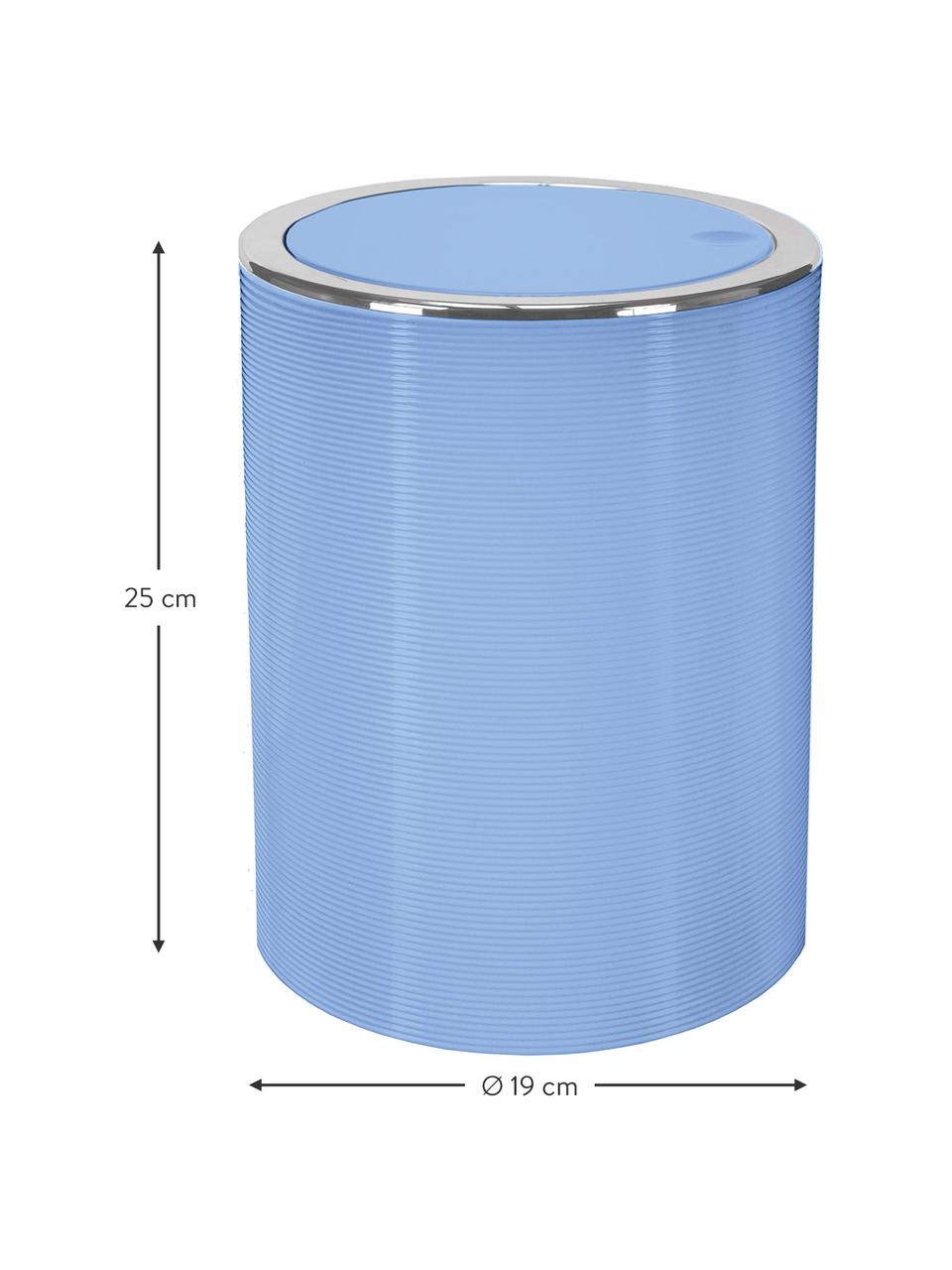 Poubelle design couvercle à basculeTrace, Plastique, Bleu, Ø 19 x haut. 25 cm