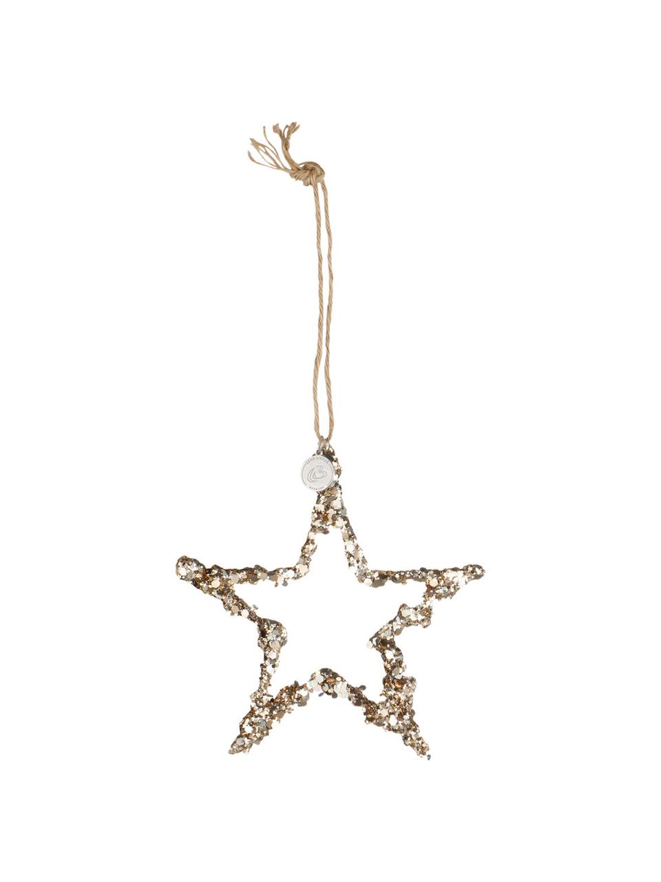 Adorno navideño Flora Star, Dorado, An 12 x Al 13 cm