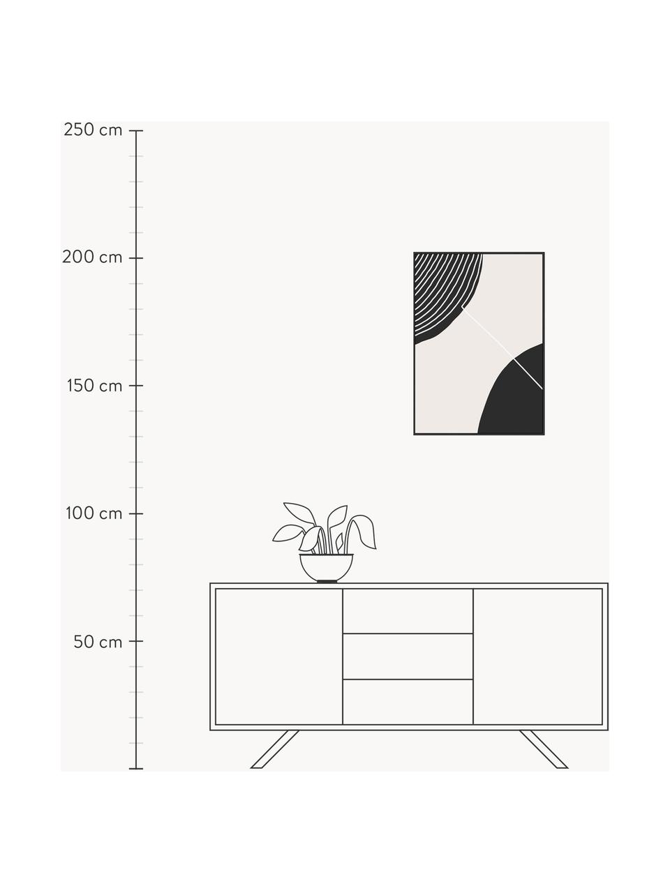 Digitálna tlač s rámom Feminine Doodles, Dve bodky, Š 52 x V 72 cm