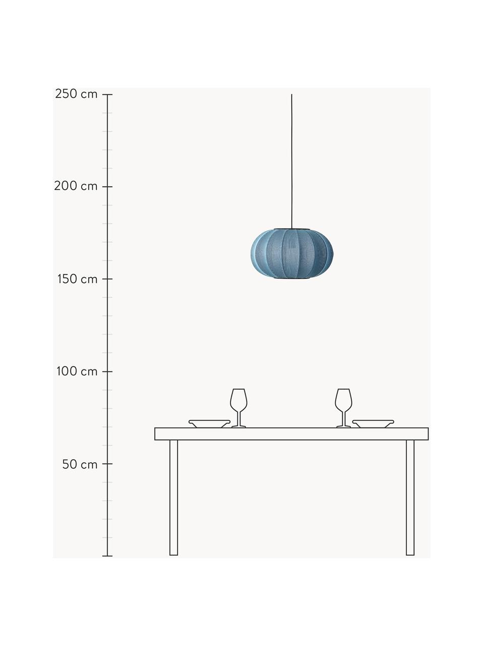Lampa wisząca Knit-Wit, Szaroniebieski, Ø 45 x W 26 cm