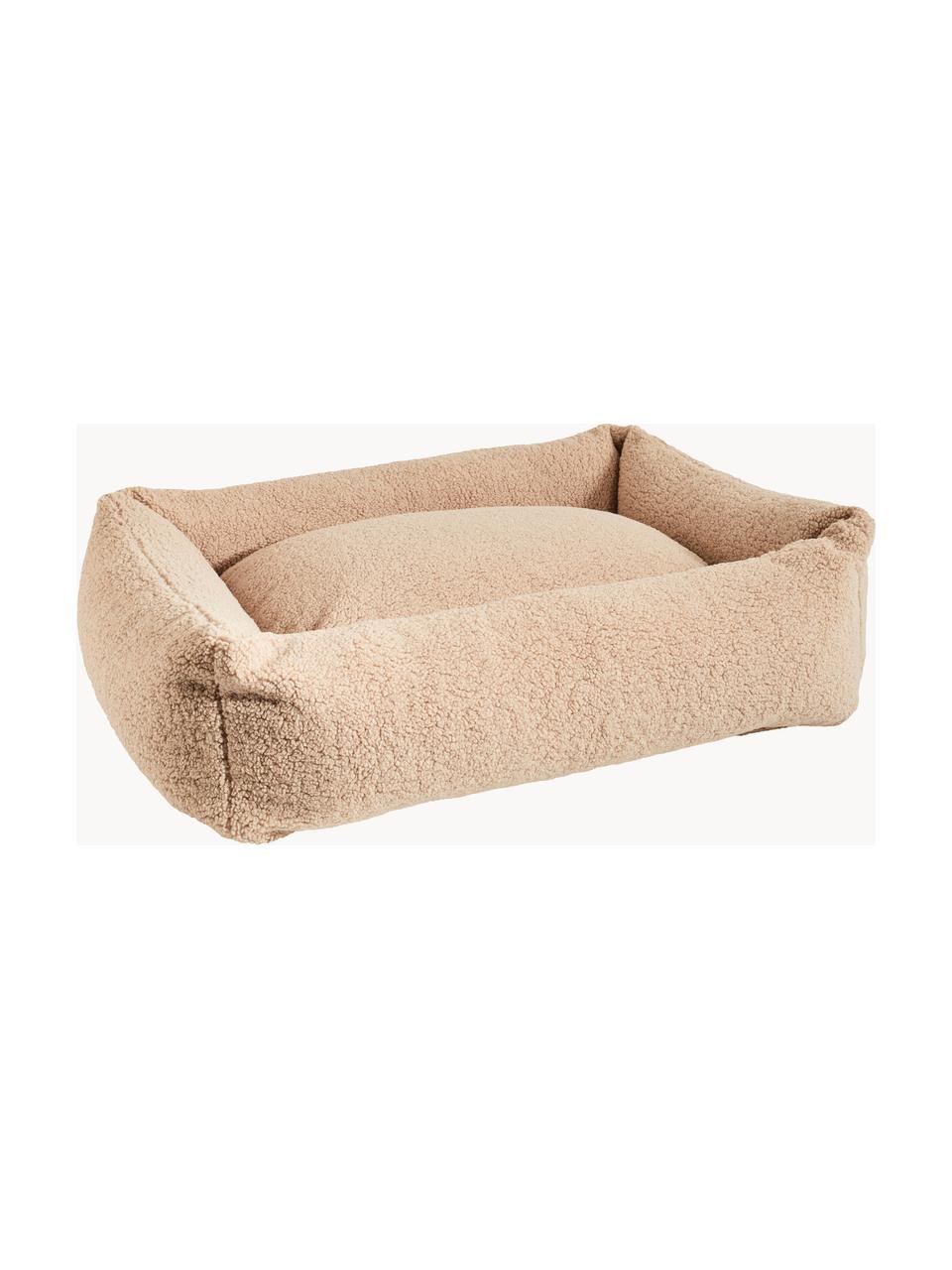 Bouclé-Hundebett Teddy, in verschiedenen Größen, Bezug: Bouclé (100 % Polyester) , Bouclé Hellbeige, B 68 x T 55 cm