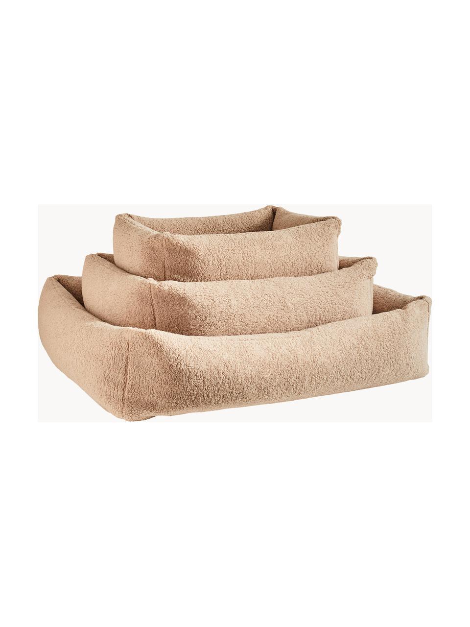 Bouclé-Hundebett Teddy, in verschiedenen Größen, Bezug: Bouclé (100 % Polyester) , Bouclé Hellbeige, B 68 x T 55 cm