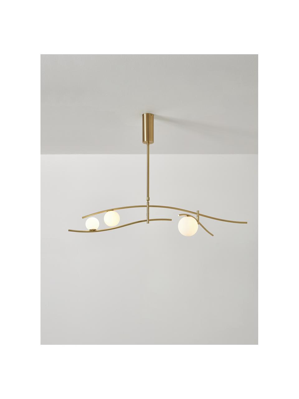 Lampa wisząca Nebo, Odcienie złotego, S 120 x W 87 cm