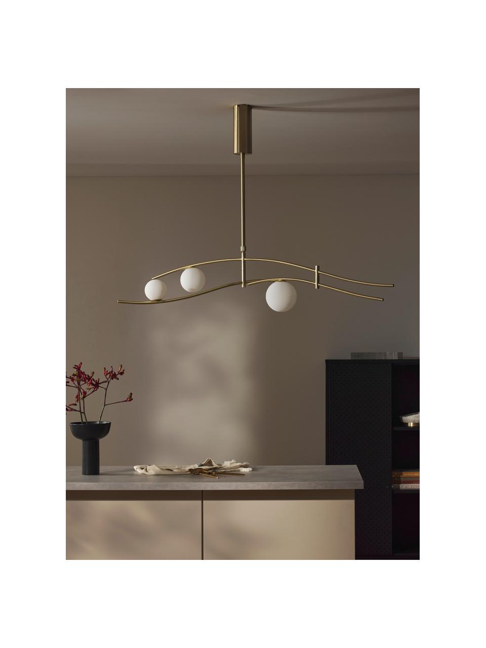 Grande suspension Nebo, Doré, larg. 120 x haut. 87 cm