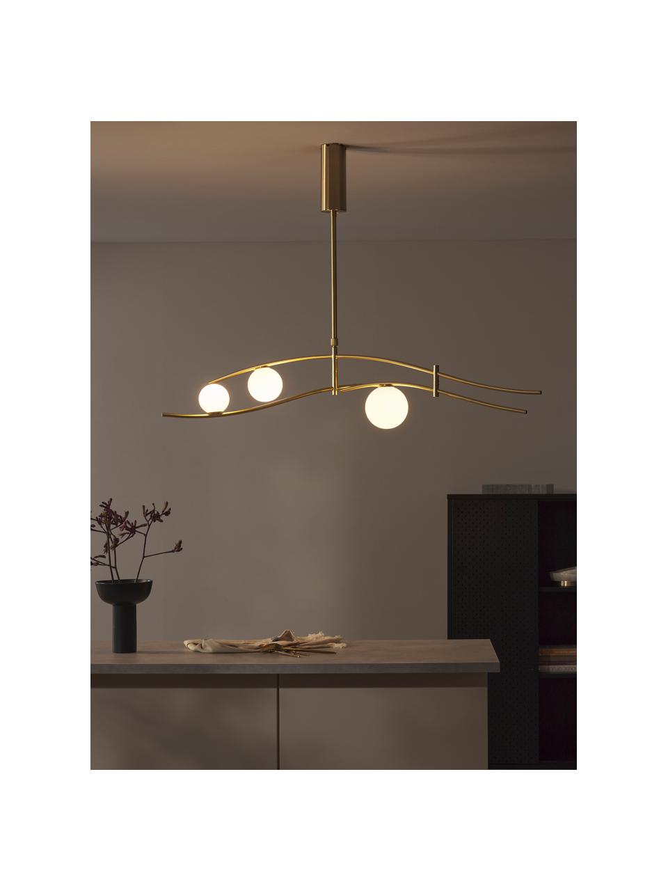 Lampa wisząca Nebo, Odcienie złotego, S 120 x W 87 cm