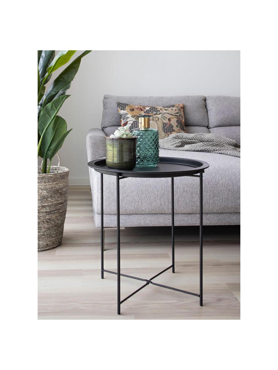 Mesa auxiliar Bastia, Acero, Negro, Ø 47 x Al 51 cm