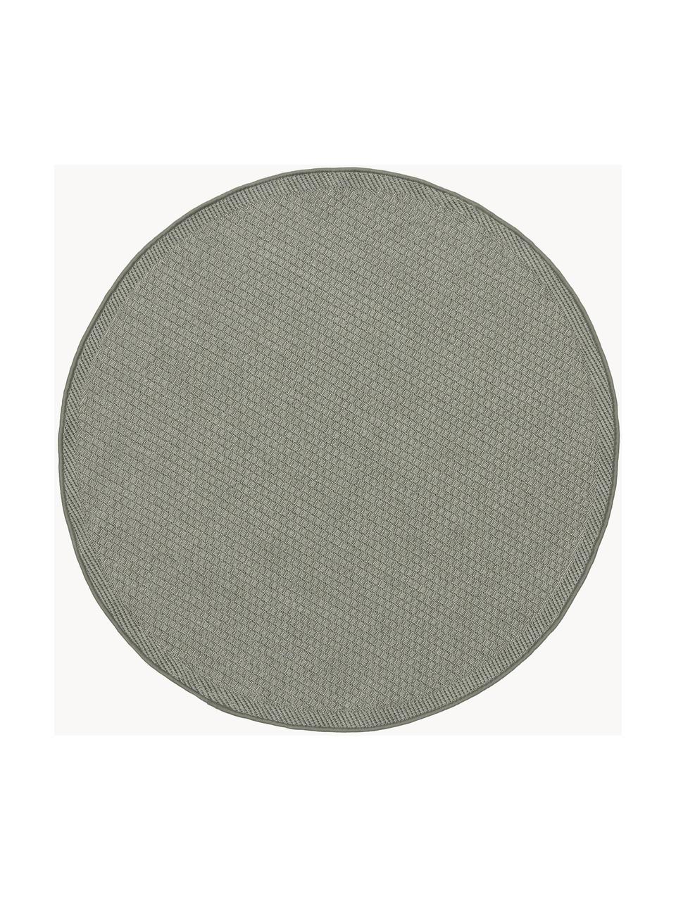 Tapis rond d'extérieur Toronto, 100 % polypropylène, Vert sauge, Ø 120 cm (taille S)