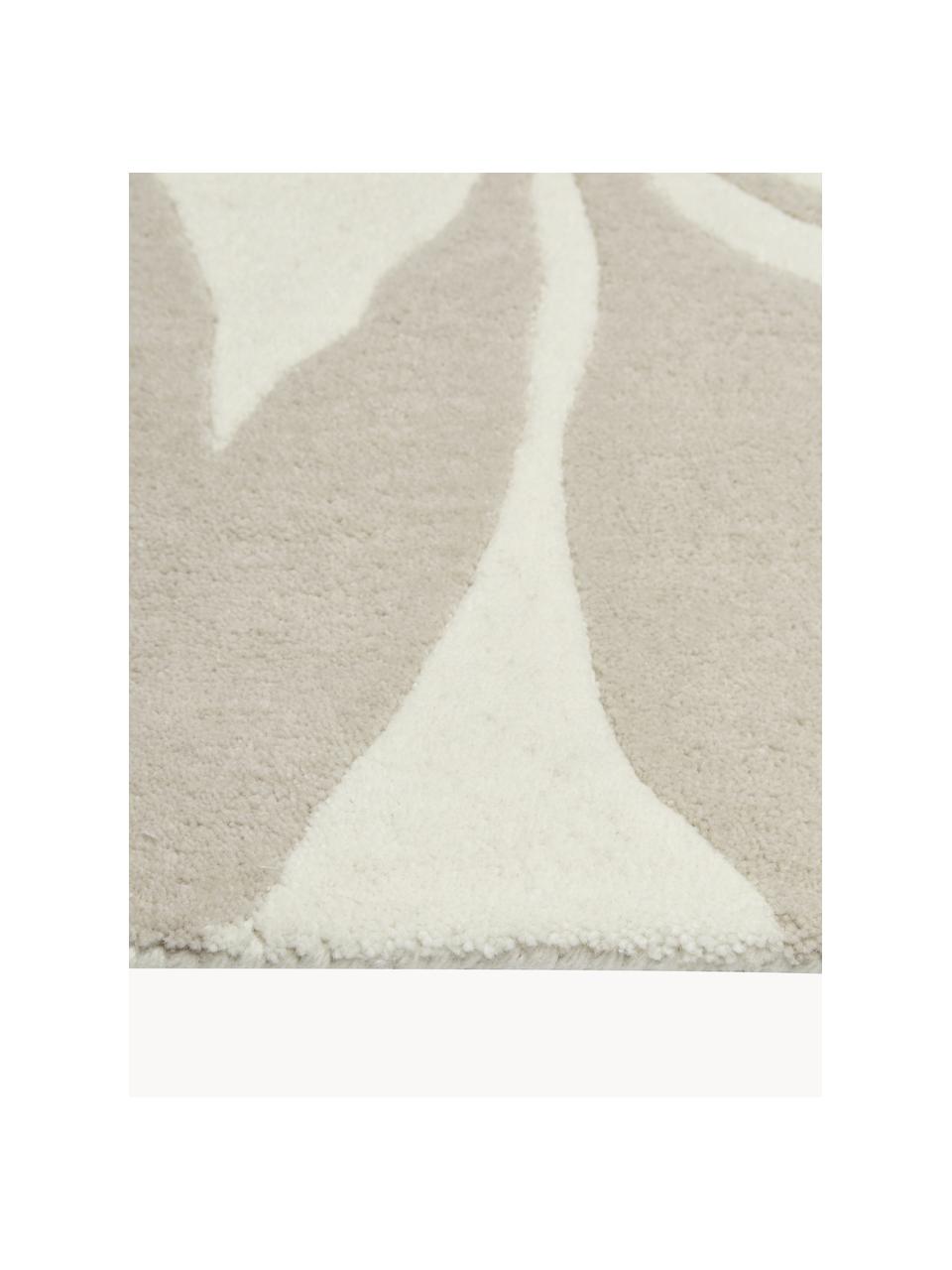 Tapis en laine tufté main Lando, 100 % laine

Les tapis en laine peuvent perdre des fibres lors des premières semaines et des peluches peuvent se former, ce phénomène est naturel et diminue à mesure de votre usage et du temps, Beige, blanc crème, larg. 80 x long. 150 cm (taille XS)