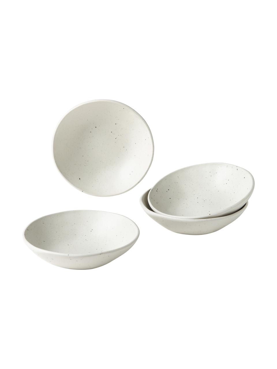 Bols à céréales Marlee, 4 pièces, Grès cérame, Blanc crème, Ø 19 x haut. 5 cm