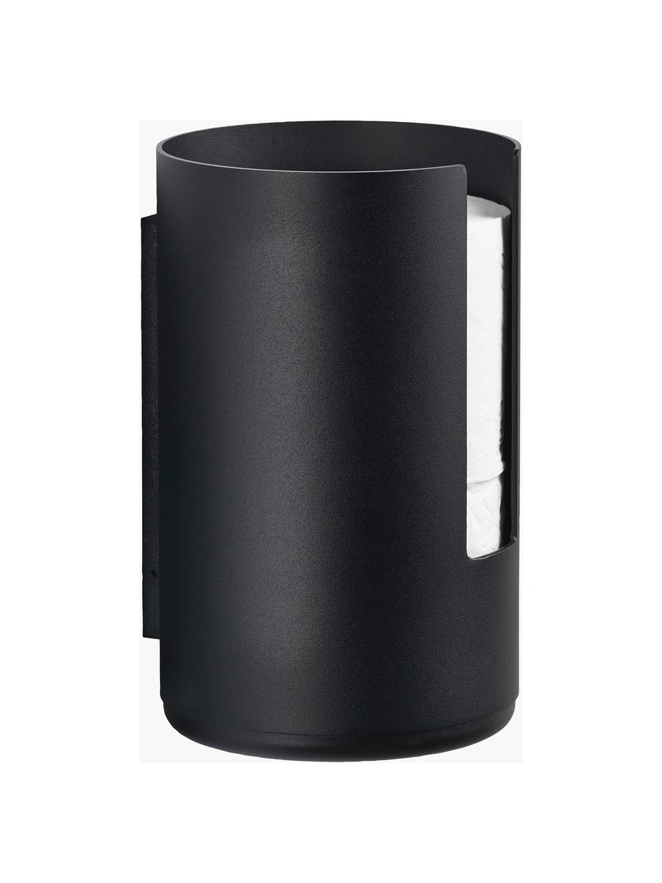 Uchwyt na papier toaletowy z metalu Rim, Aluminium powlekane, Czarny, W 22 cm