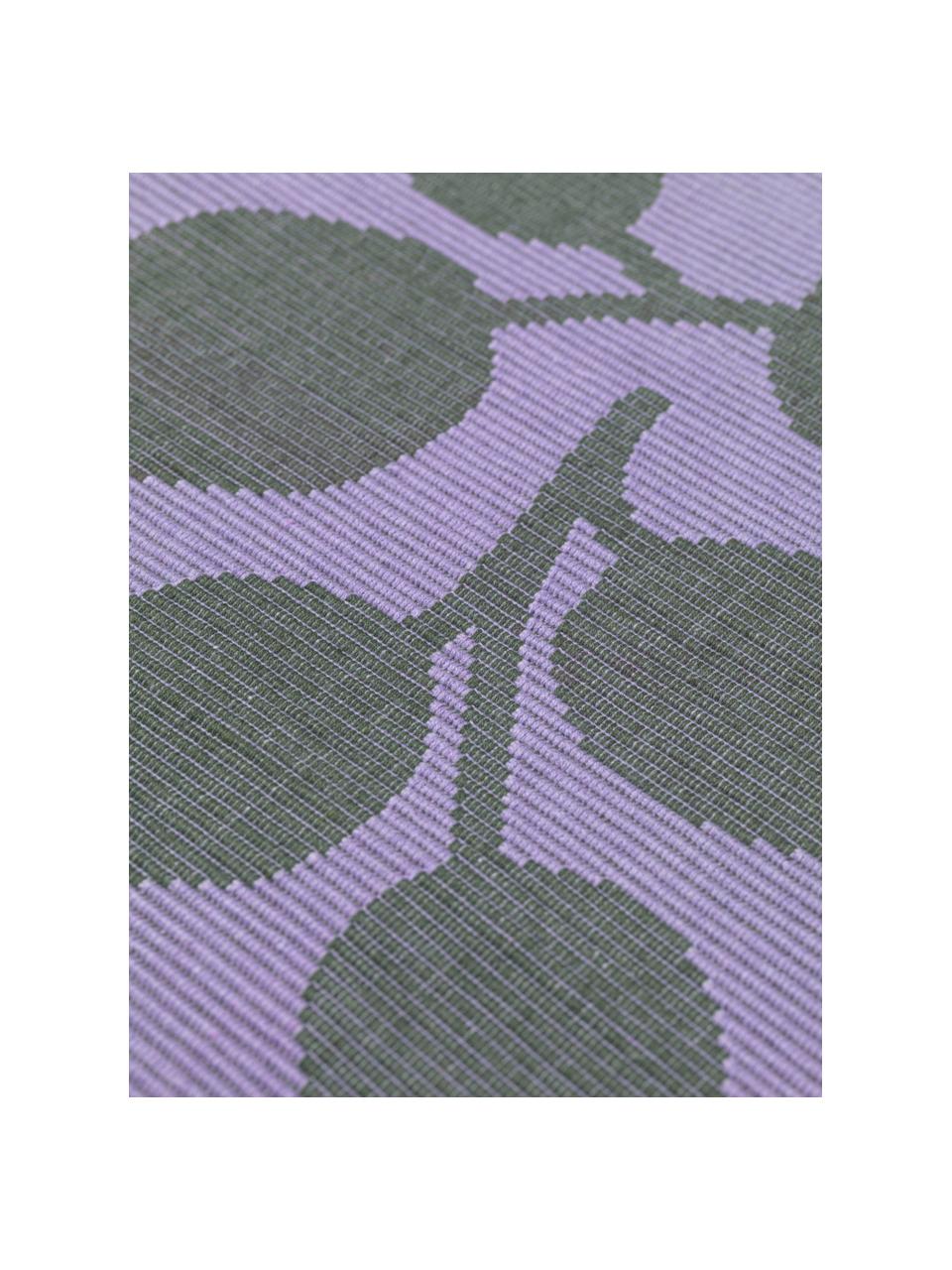 Placemats Natura, 6 stuks, 82% katoen, 18% polyester, GRS-gecertificeerd, Lavendel, olijfgroen, B 30 x L 43 cm