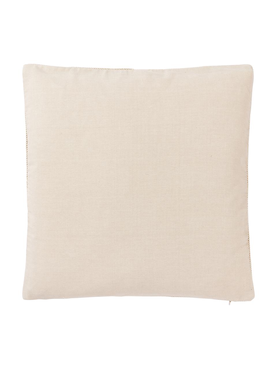 Katoenen kussenhoes Rino met structuurpatroon, 100% katoen, Beige, B 45 x L 45 cm