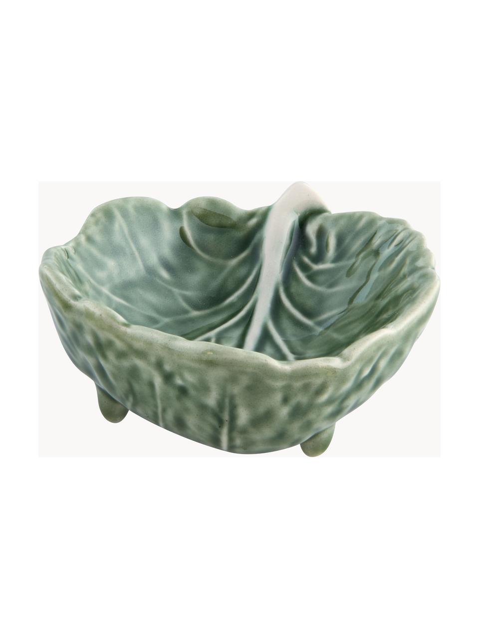 Cuencos pequeños artesanales Cabbage, 2 uds., Cerámica de gres, Verde salvia, Ø 8 x Al 3 cm